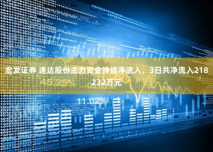 宏发证券 速达股份主力资金持续净流入，3日共净流入218232万元